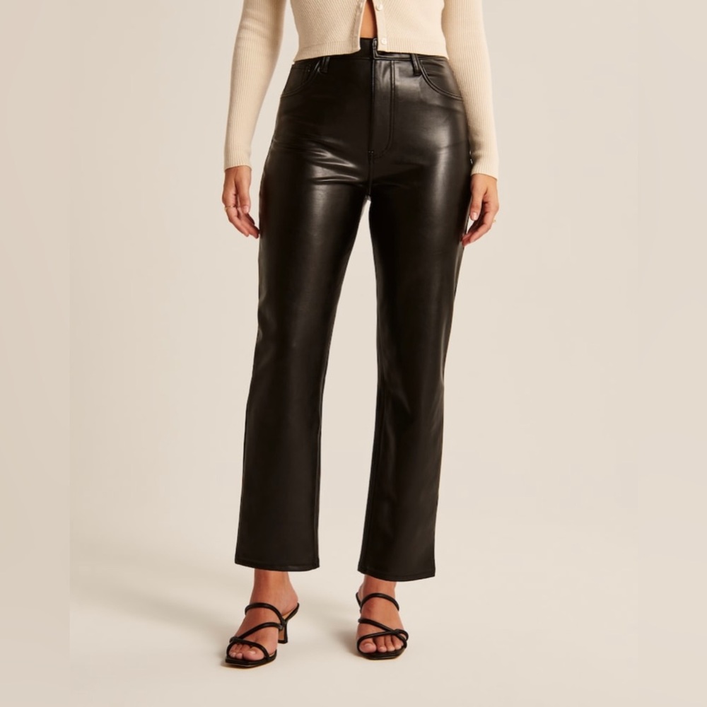Abercrombie Curve Love Vegan Leather Ankle Pant